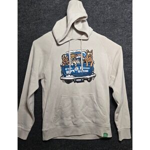 Wild Tribute Colorado Ski Dogs Hoodie Vail Keystone Breckenridge Cream Mens M